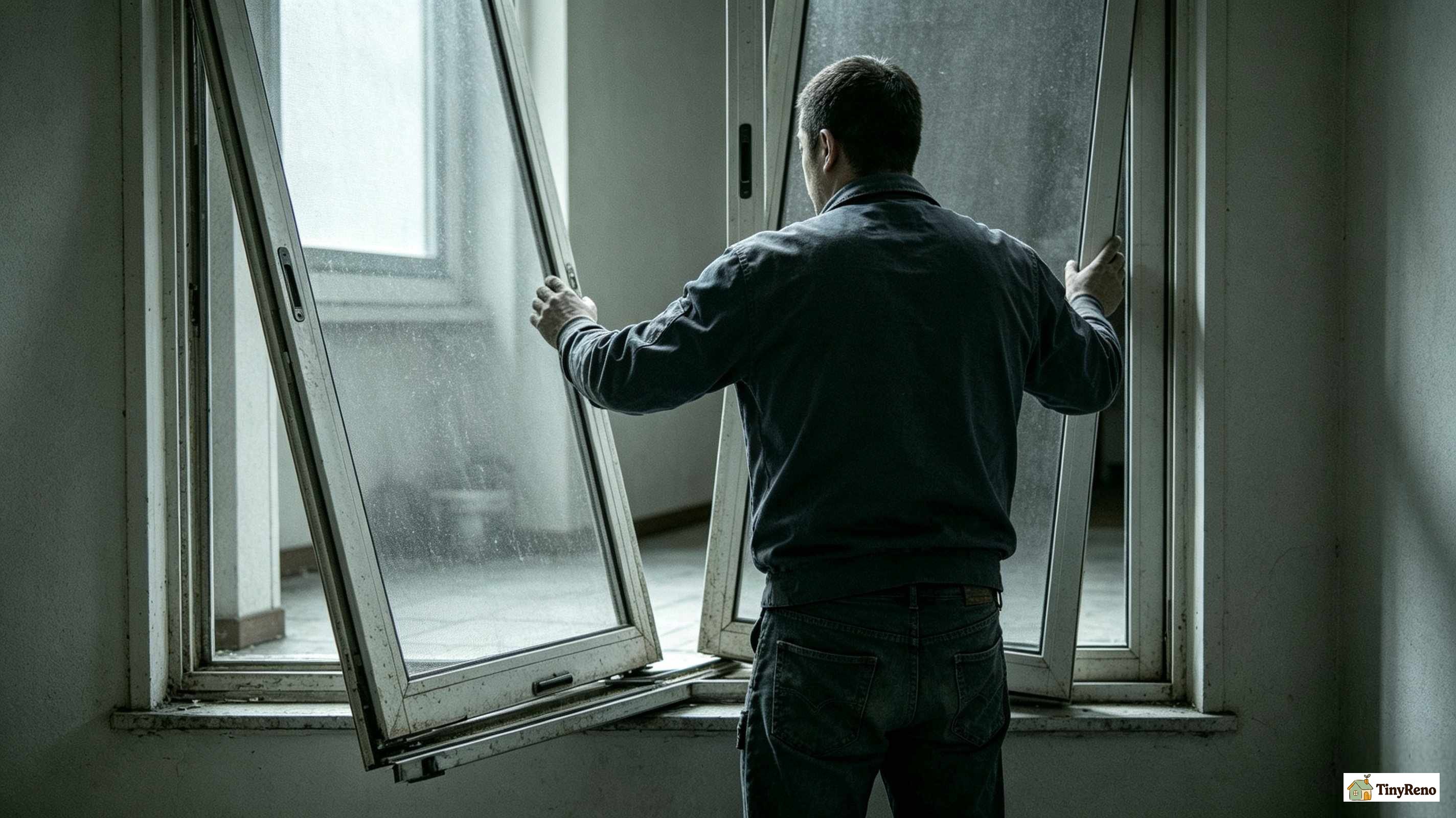 What goes wrong when you try to remove a sliding screen door without reading the manual first