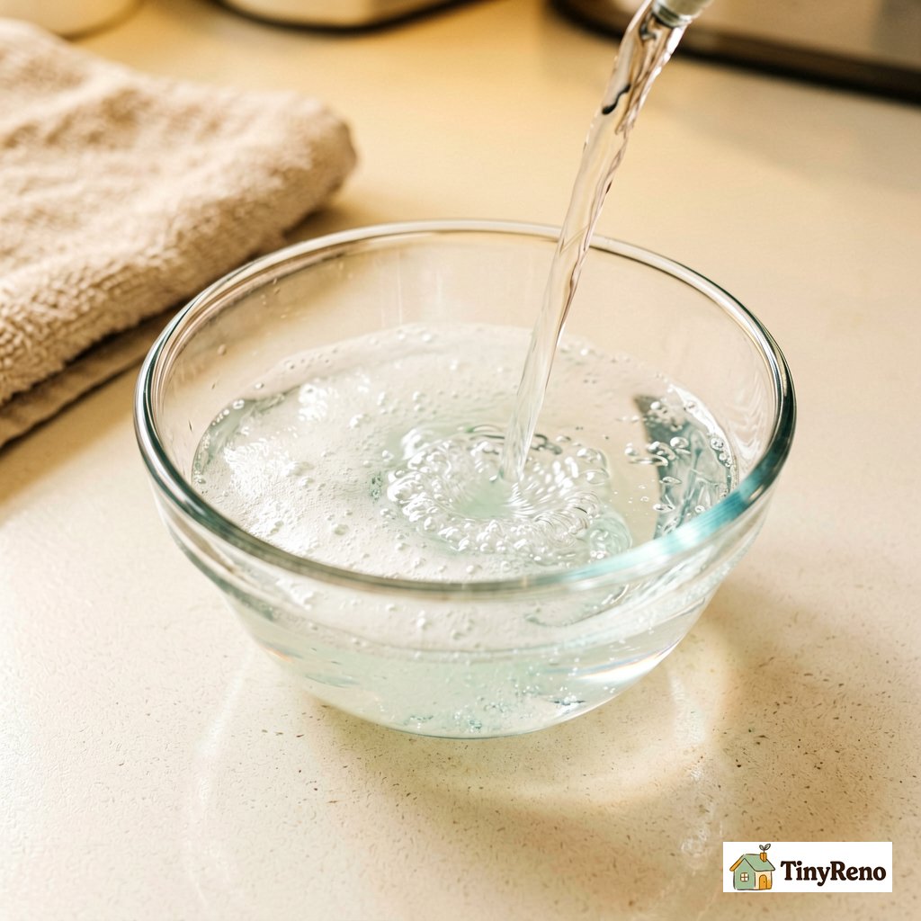 Step 3 of stain removal: dish soap breaks the oil layer that traps the pigment