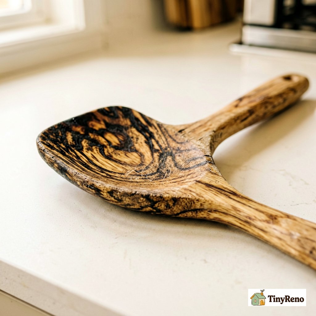 Olive wood grain pattern: the irregular dark and light streaks are what make this wood distinctive