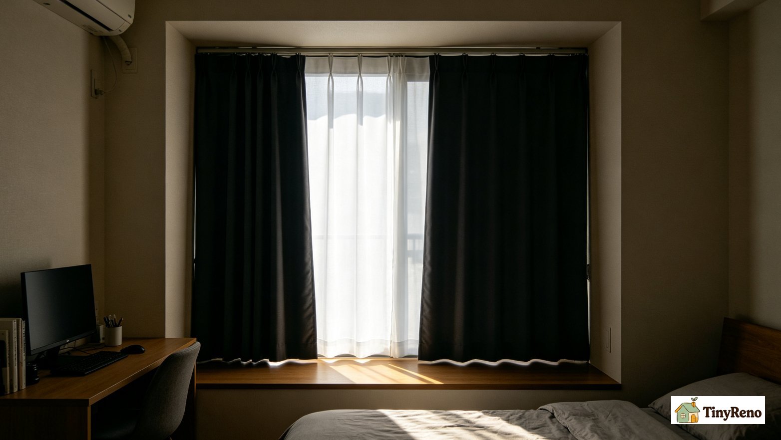 $20 reversible hack to add extra blackout lining for sun-facing nursery windows