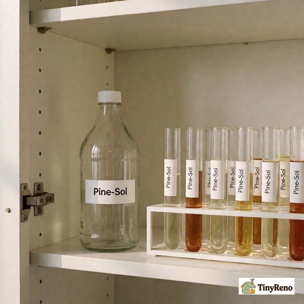 Identify which pine sol dilution actually repelled mice in cabinet tests