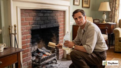 How to Clean Fireplace Brick in a Rental