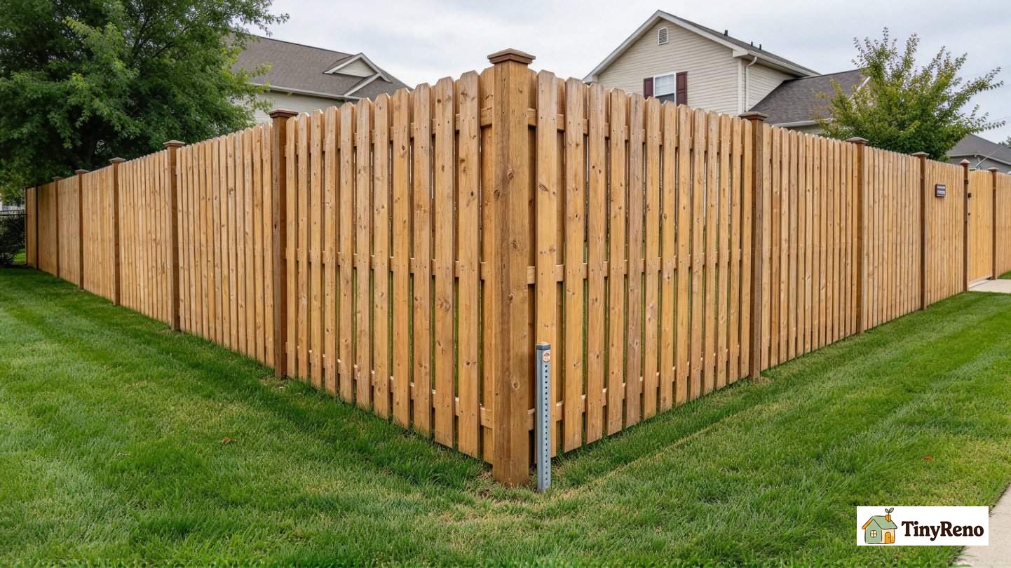A side-by-side comparison of a driveway crossing a yard versus a fence sitting on the property line, to identify use versus occupation
