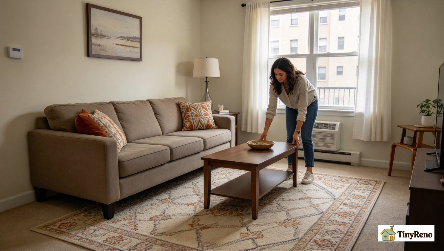 Area Rug Small Apartment Living Room: The Size Rule That Makes Rooms Look Bigger