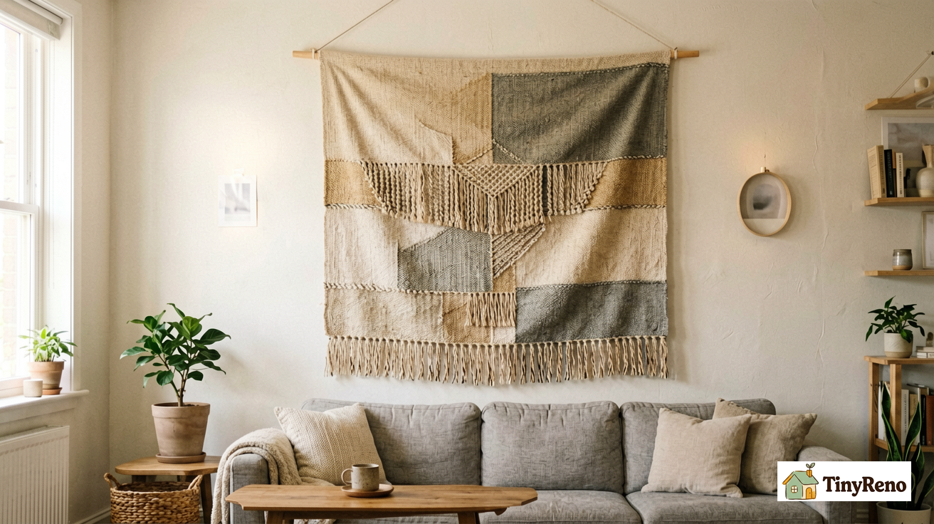 My Blank Wall Needed Something — This Fabric Hanging Fixed It Without a Single Nail