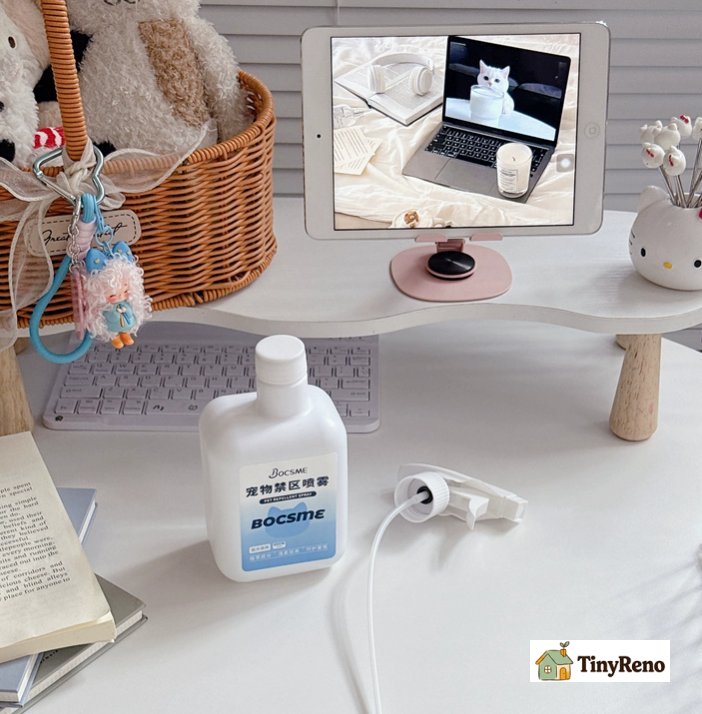 Cat repellent spray to prevent cats and dogs from peeing and pooping on the bed, specially designed citrus scent to keep cats away.