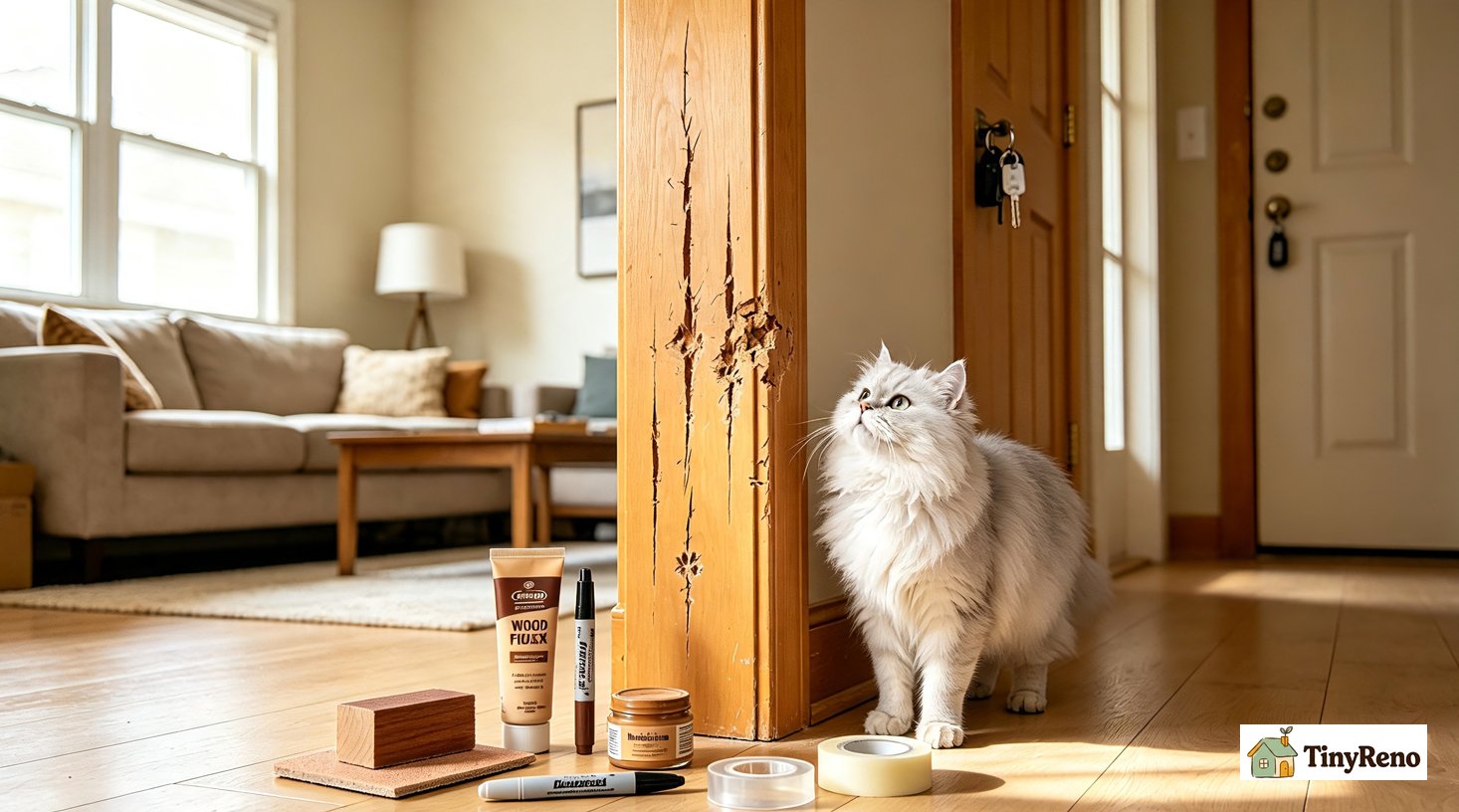 Don't Paint Over Cat Scratches — Fix the Wood Instead